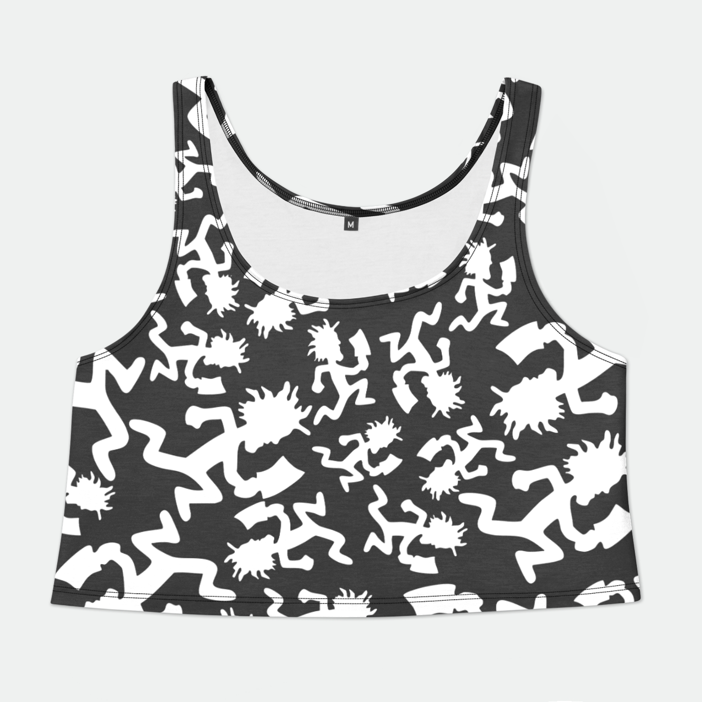 Hatchetman Repeat Womens Crop Tank Top