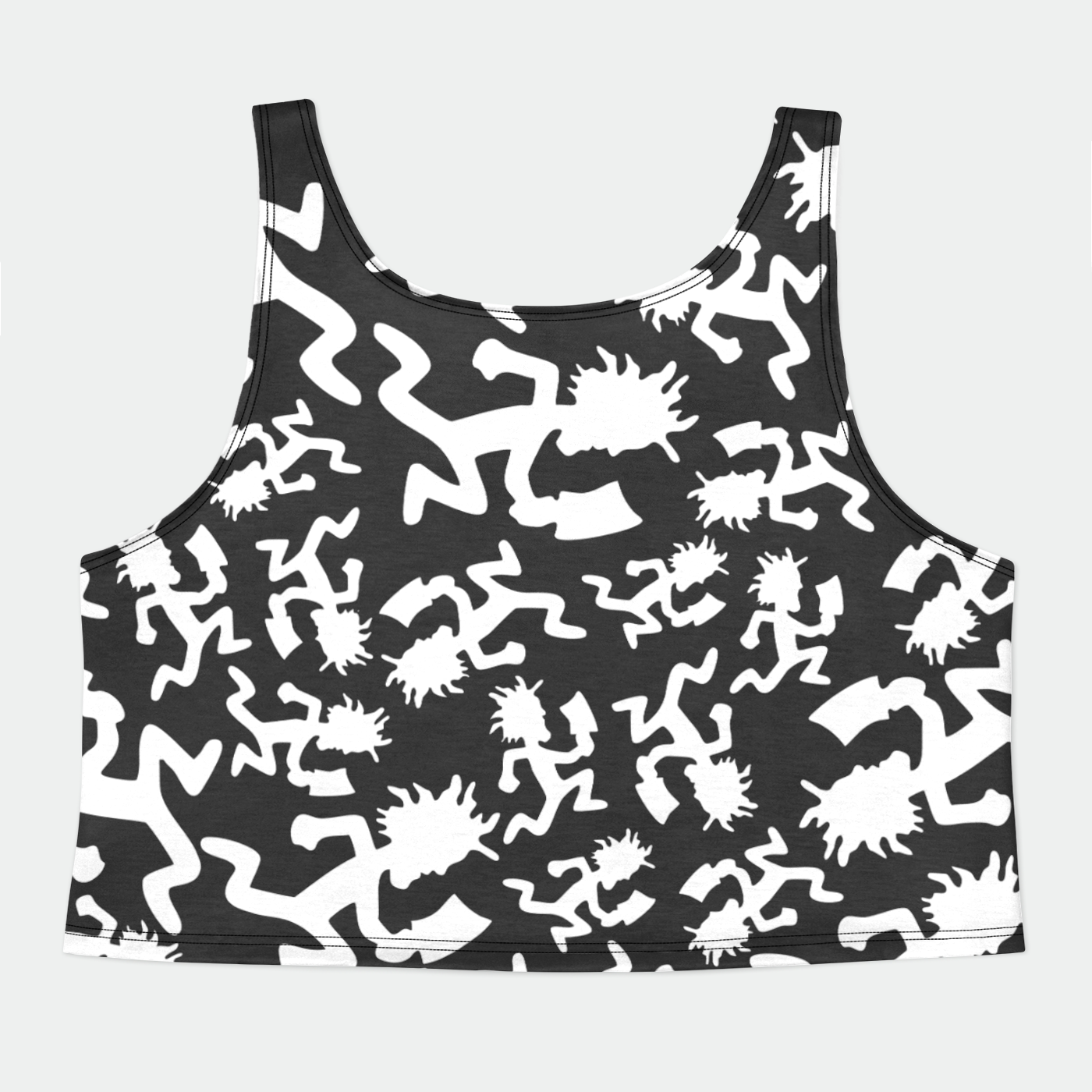 Hatchetman Repeat Womens Crop Tank Top
