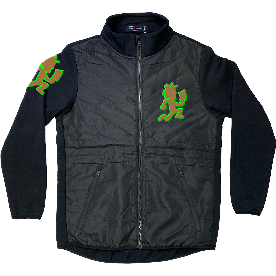 "Hatchetman" Embroidered Fleece Puffer Jacket