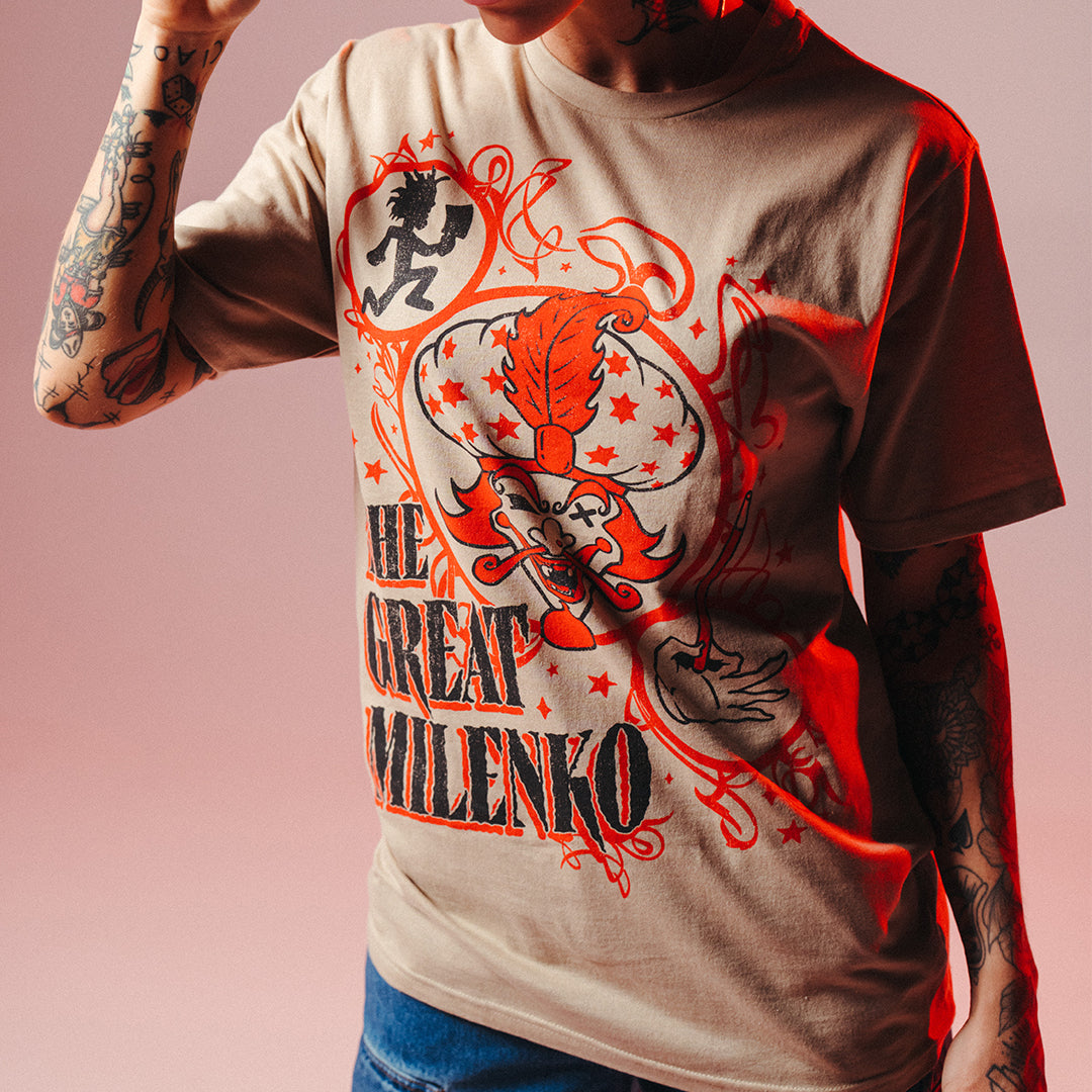 "The Great Milenko" T-Shirt In Tan