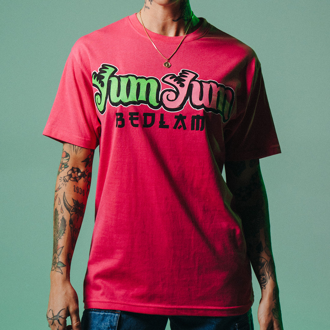 "Yum Yum Bedlam" T-Shirt In Pink