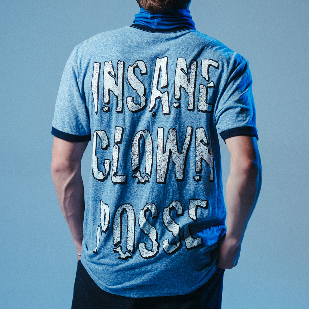 "Whadup" Ringer T-Shirt In Heather Blue