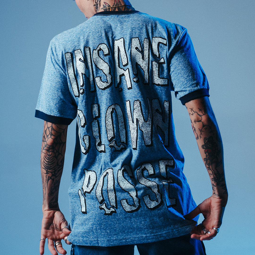 "Whadup" Ringer T-Shirt In Heather Blue