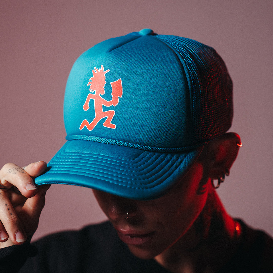 "Hatchetman" Trucker Hat In Blue