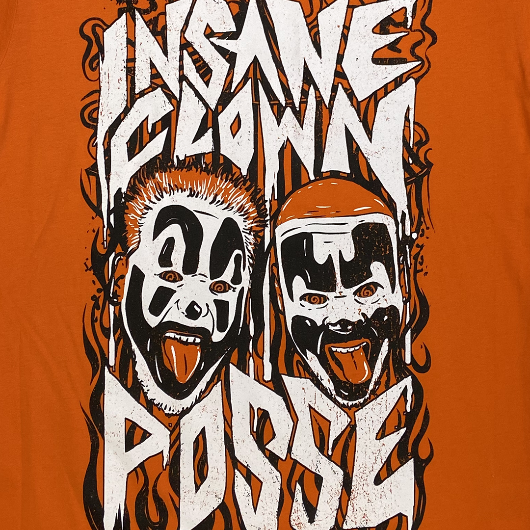 "Circus Heads" T-Shirt In Neon Orange