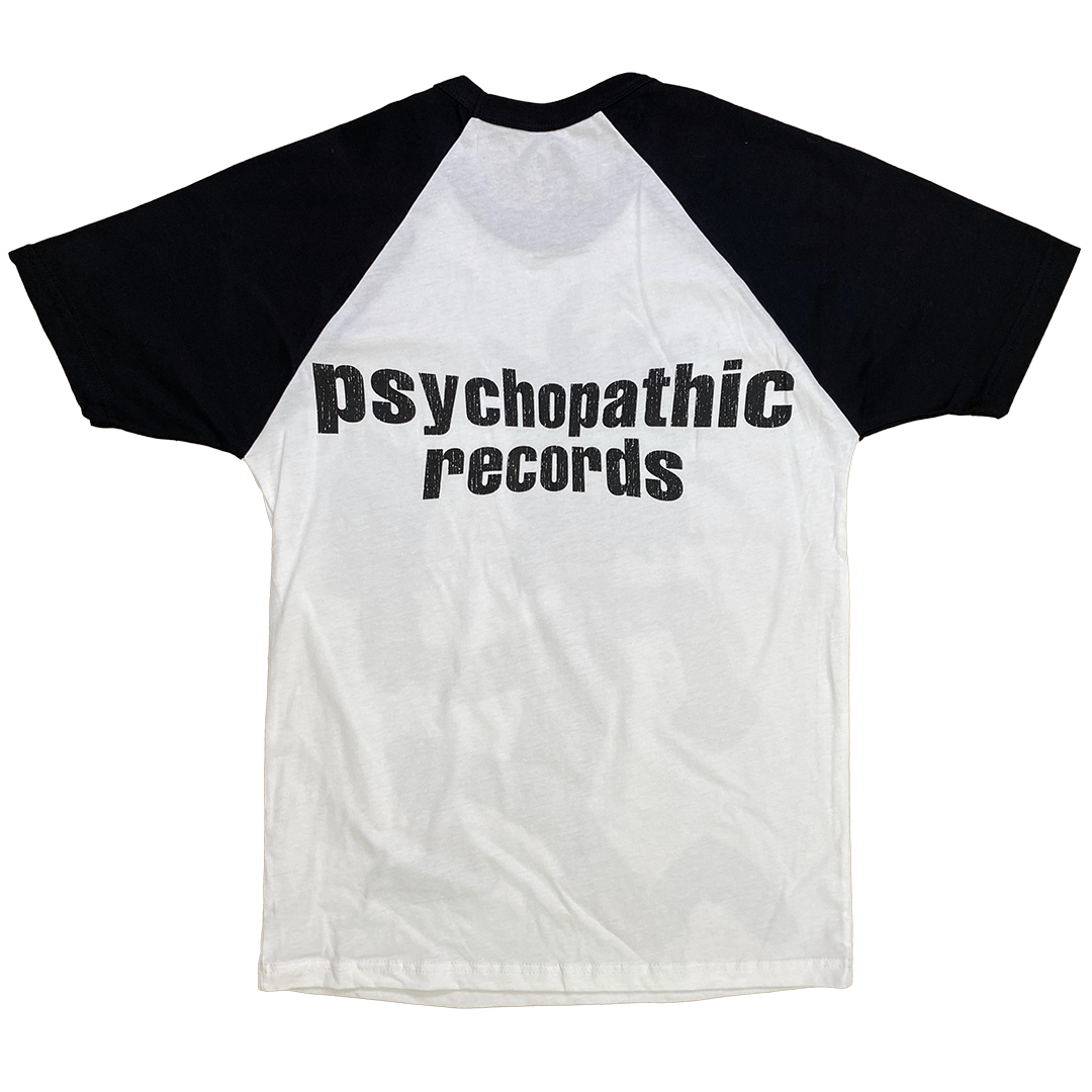 "Hatchetman Vintage" Raglan T-Shirt In White And Black