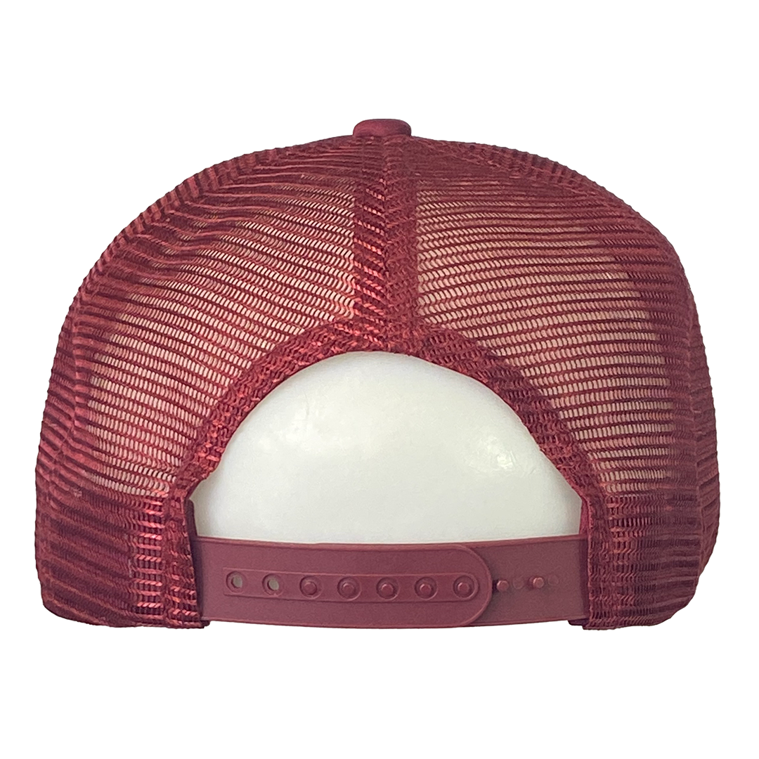 "Stack Logo" Trucker Hat In Burgundy