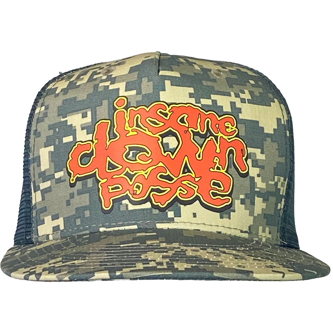 "Stack Logo" Flat Bill Snapback Hat In Digital Camo