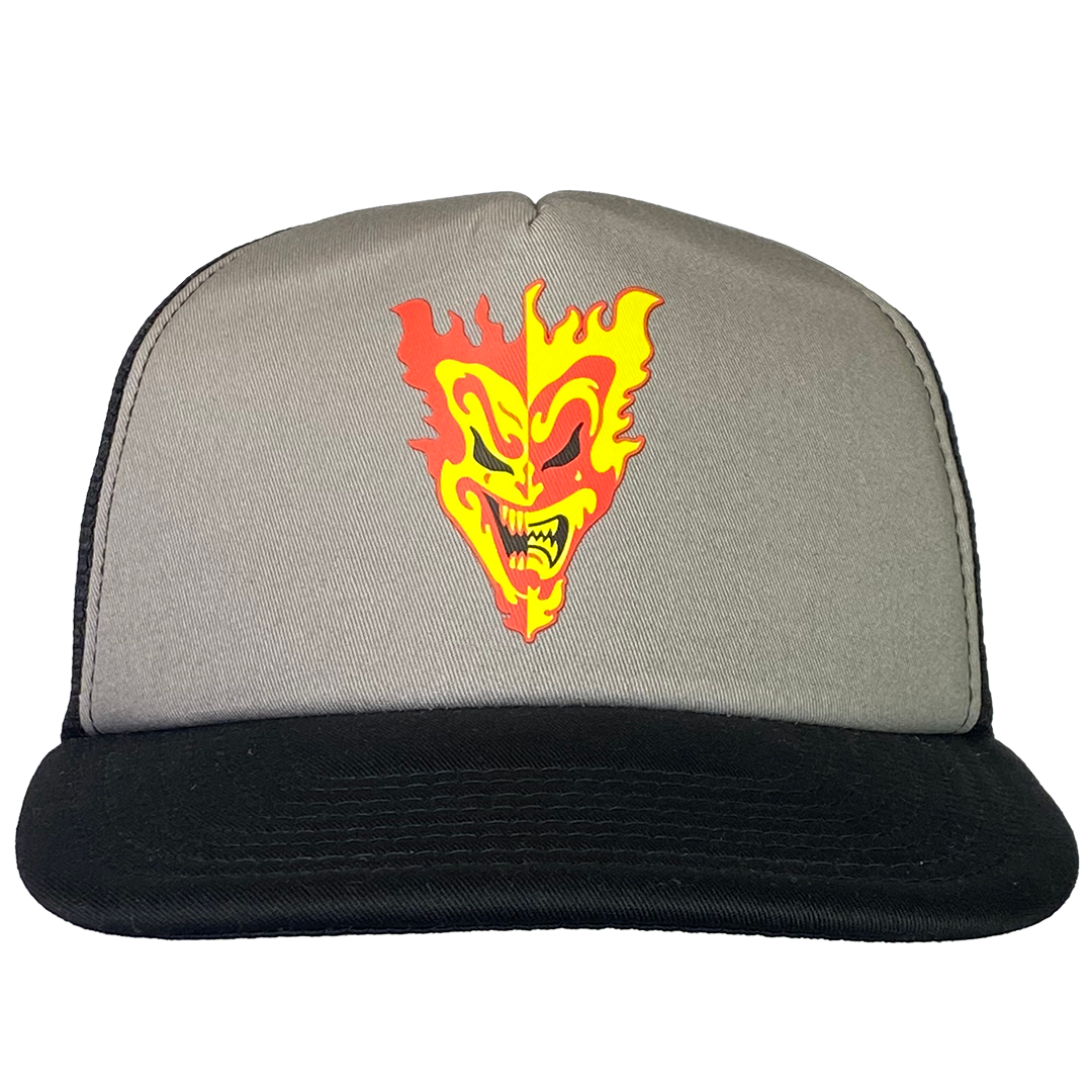 "Jack Jeckel" Trucker Hat In Black And Grey