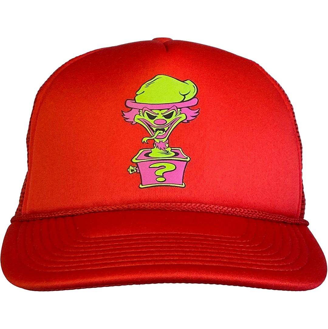 "Riddle Box" Trucker Hat In Red
