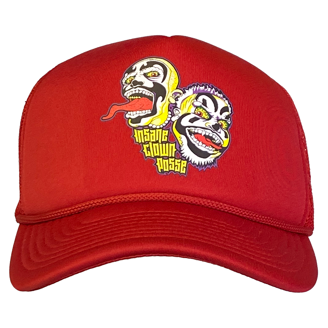 "Spooky Clowns" Trucker Hat In Red