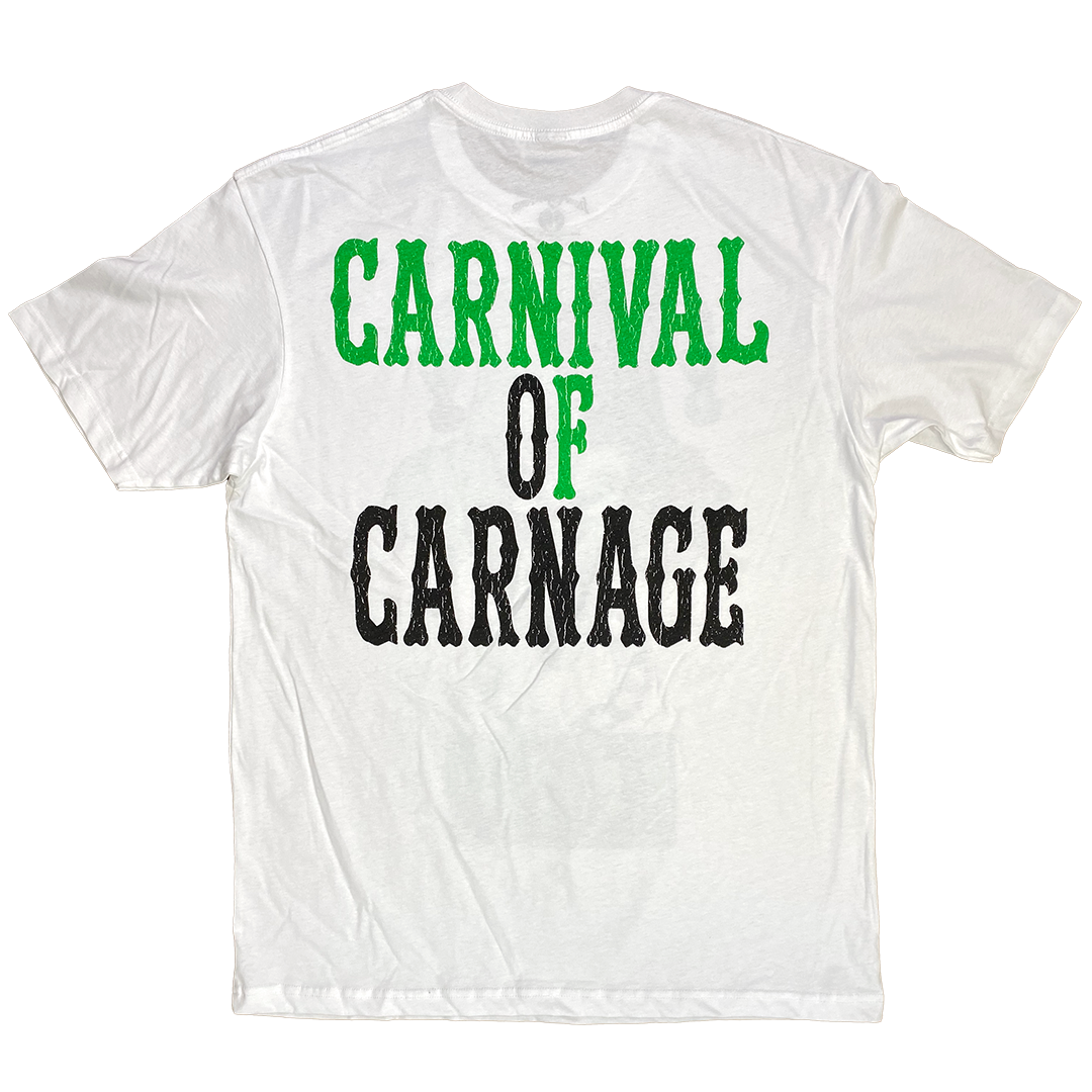 "Carnival Of Carnage Vintage" T-Shirt In White