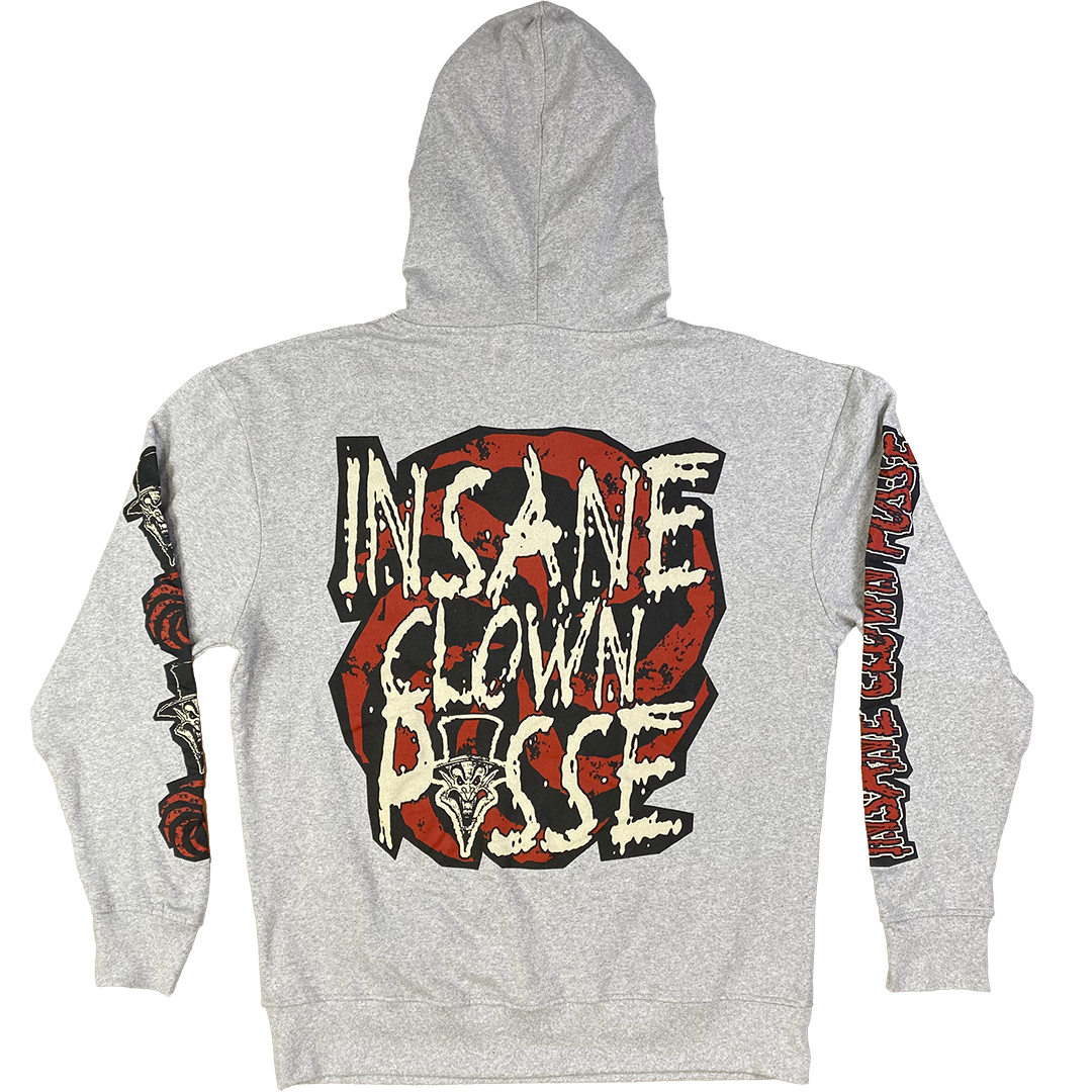 "Ringmaster Spiral" Pullover Hoodie In Heather Grey