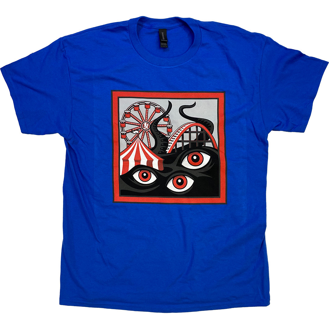 "Dark Carnival Games 2025" T-Shirt In Blue