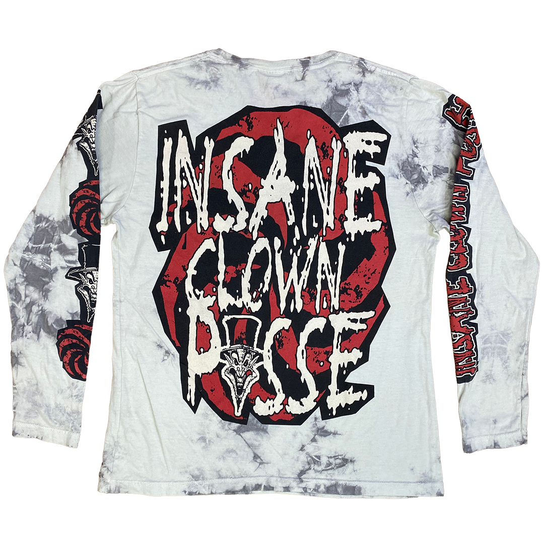"Ringmaster Spiral" Womens Long Sleeve T-Shirt In Cloud Dye Grey