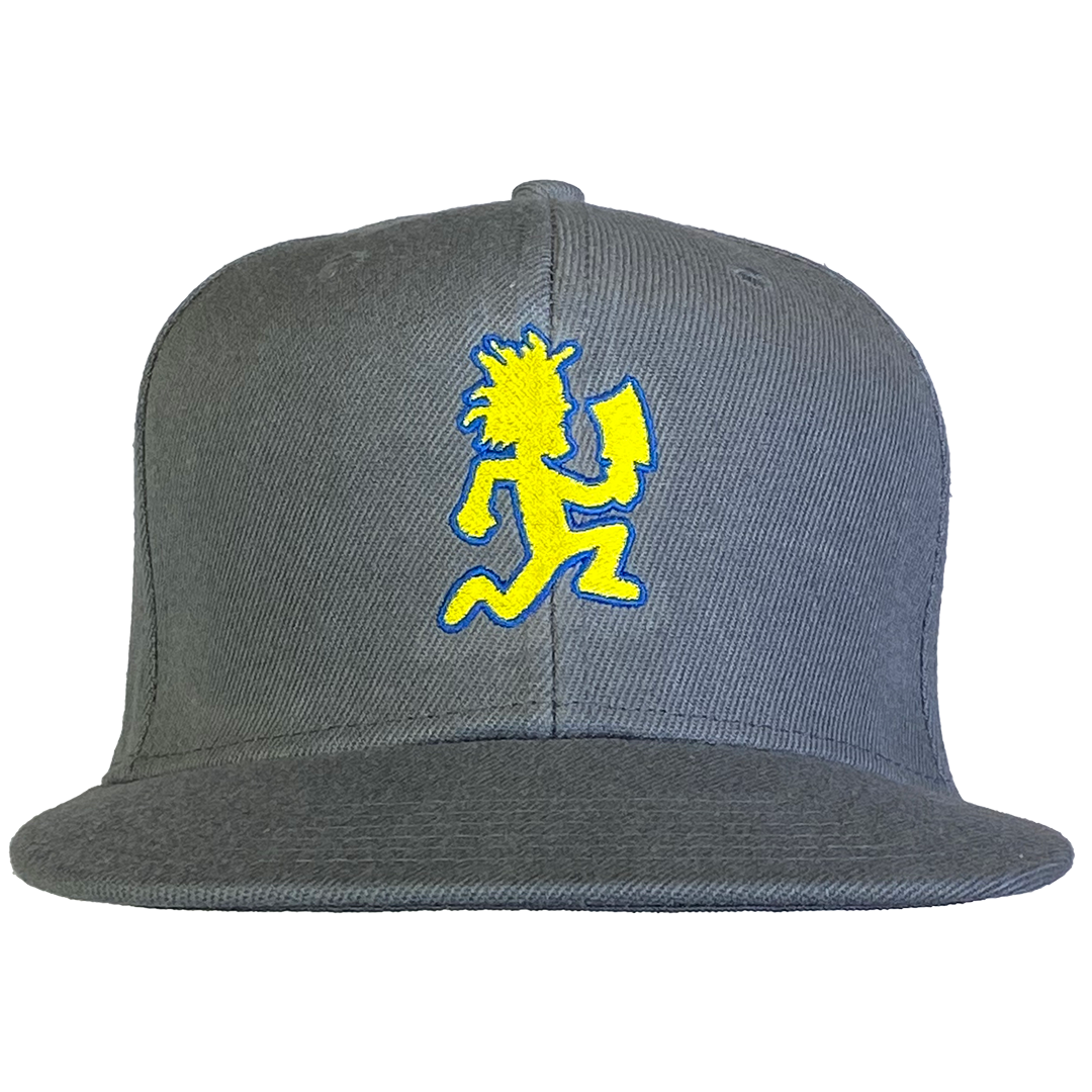 "Hatchetman" Embroidered Snapback Hat In Grey