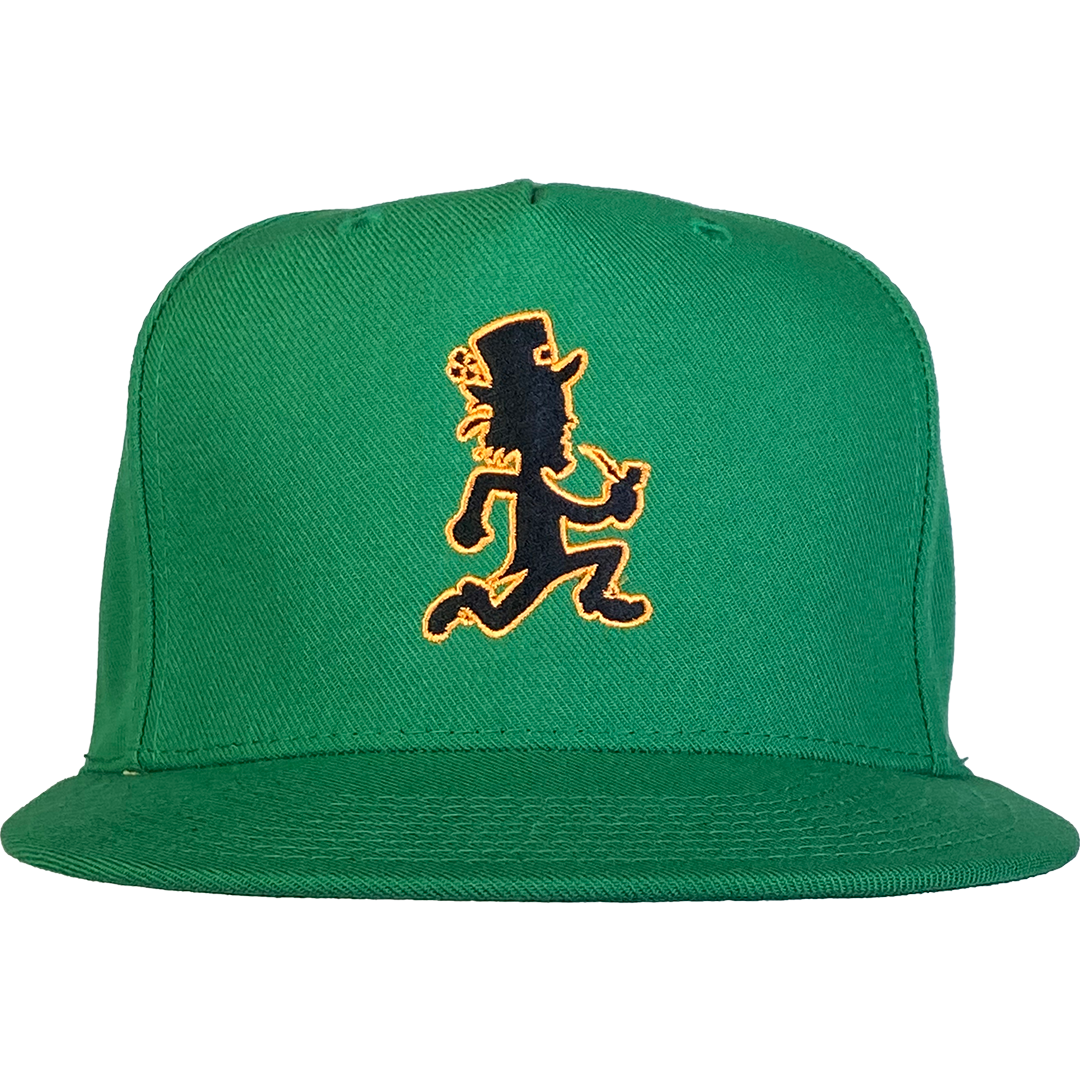 "Luckyman" Snapback Hat In Green
