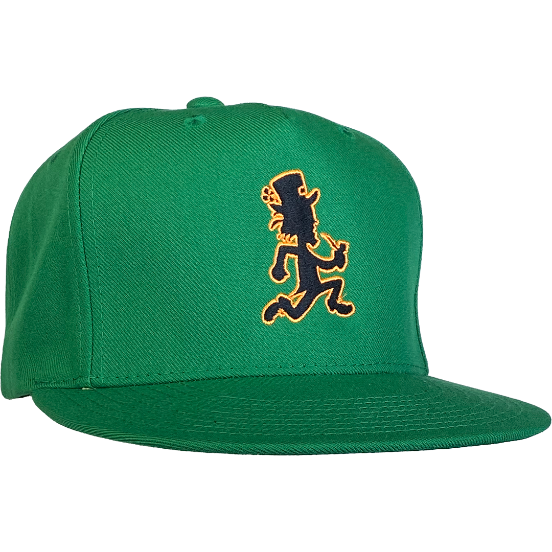 "Luckyman" Snapback Hat In Green