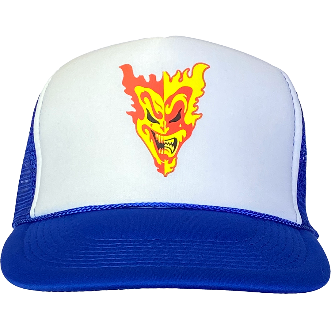 "Jack Jeckel" Trucker Hat In Blue And White