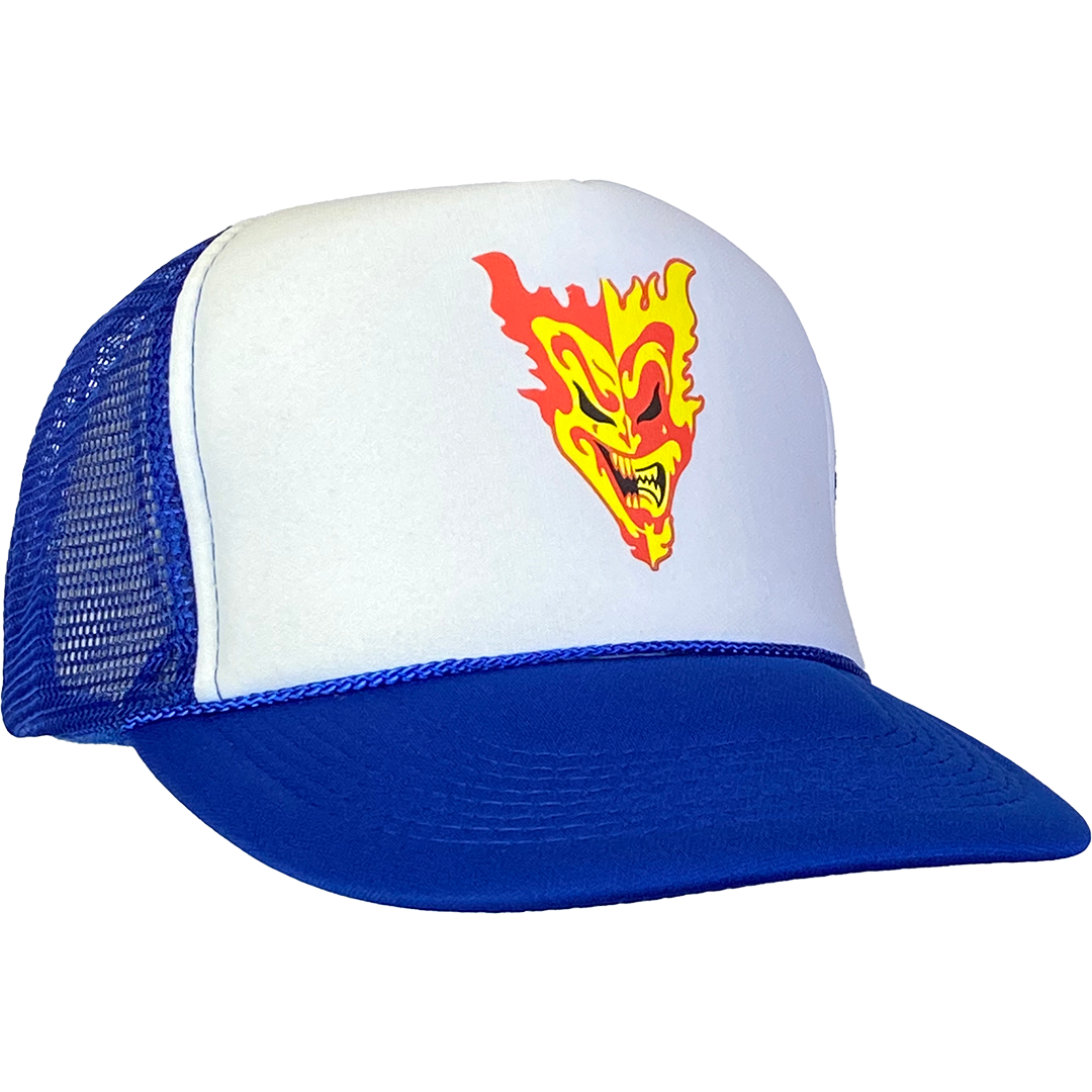 "Jack Jeckel" Trucker Hat In Blue And White