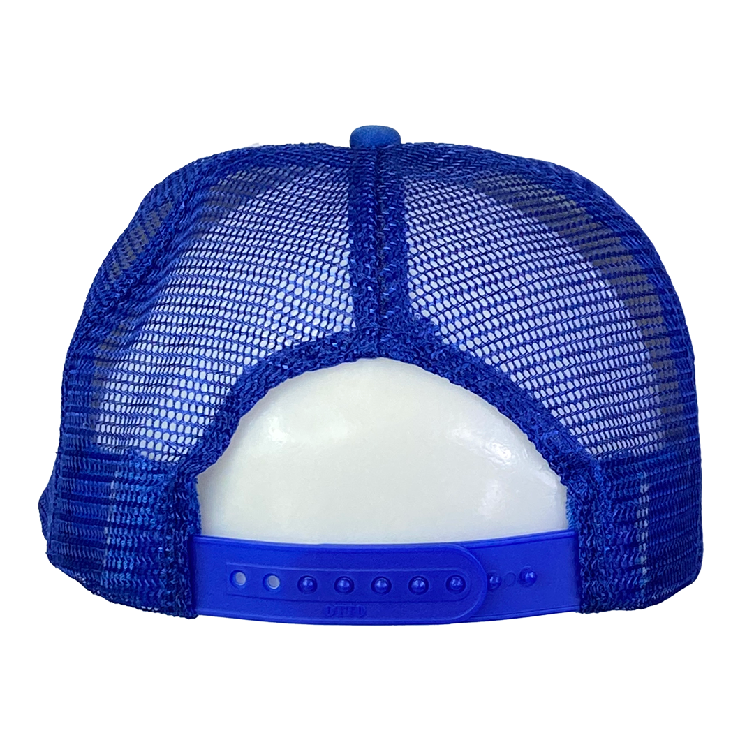 "Jack Jeckel" Trucker Hat In Blue And White