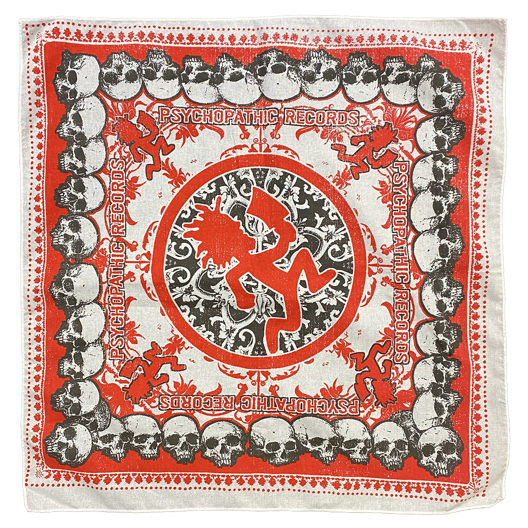 "Psychopathic Records" Bandana In White