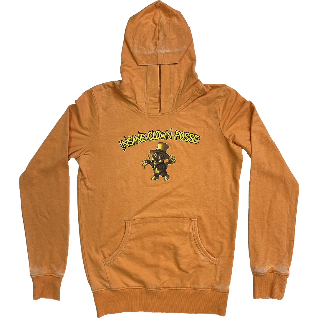 "Baby Ringmaster" Pullover Hoodie T-Shirt In Burnout Orange