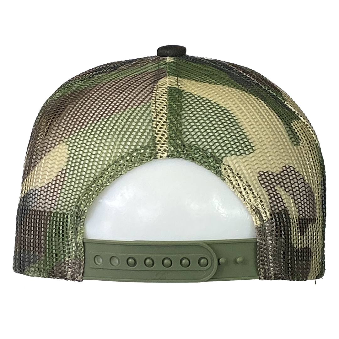 "Spooky Clowns" Curved Bill Snapback Hat In Camo