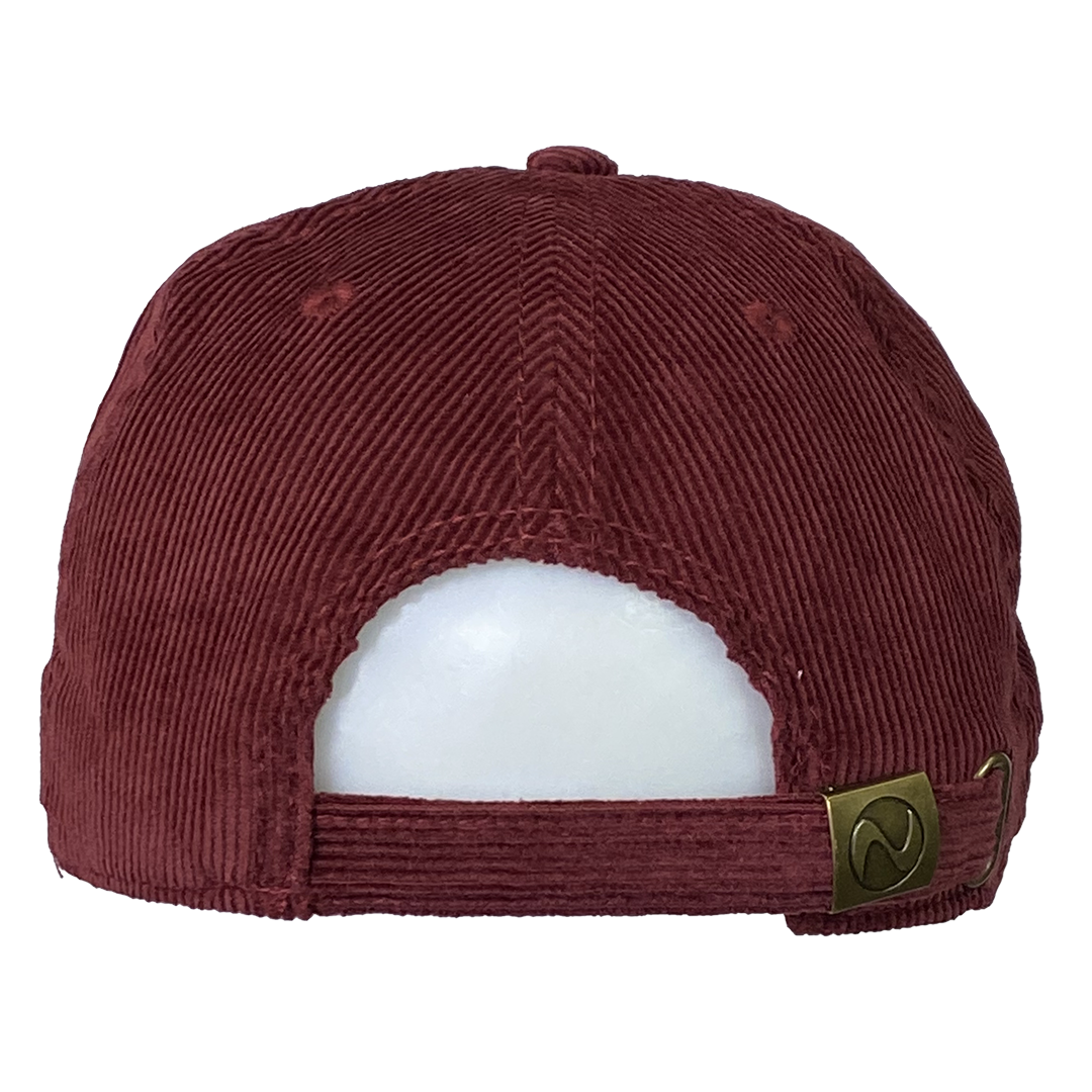 "Stack Logo" Corduroy Dad Hat In Burgundy