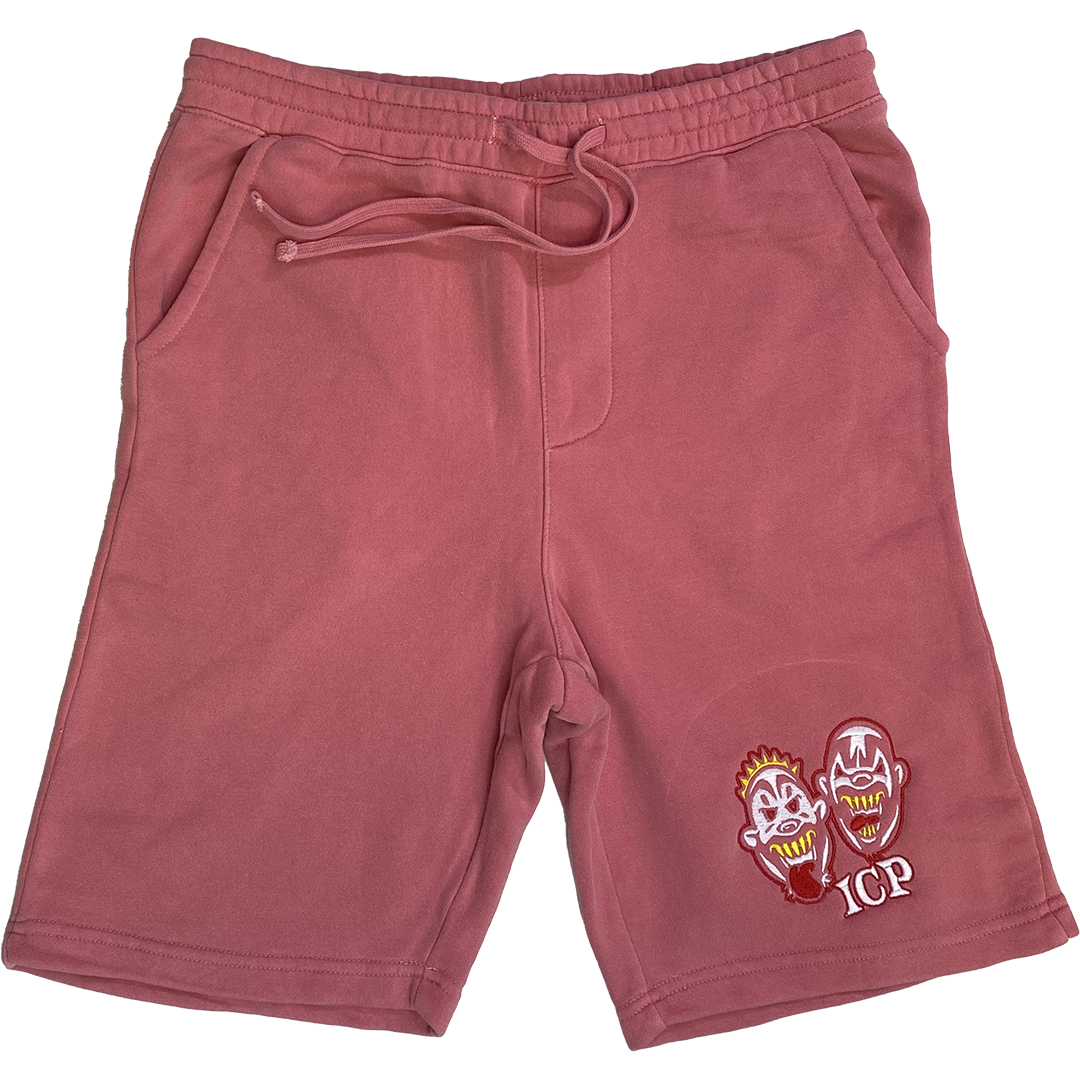 "BB Heads" Embroidered Shorts In Pink