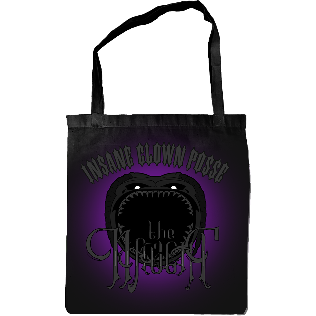 The Naught Album Cover Purple Glow Tote in Black