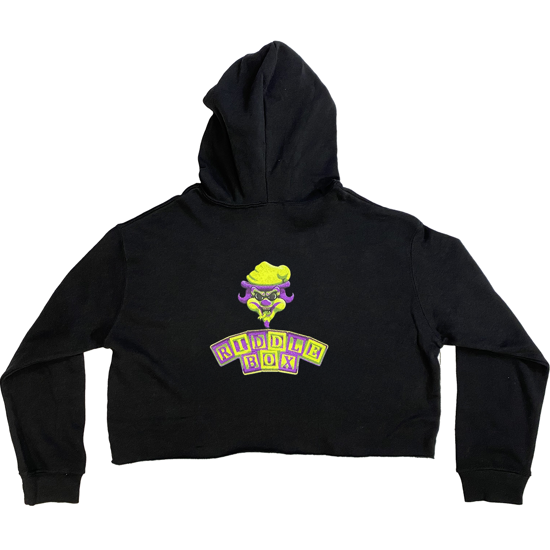 "Baby Riddle Box" Pullover Crop Hoodie