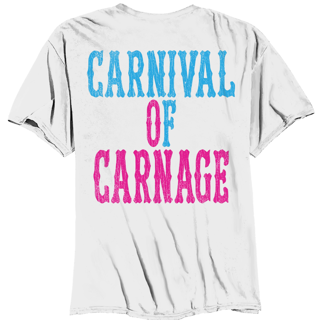 "Carnival Of Carnage Vintage" T-Shirt In White