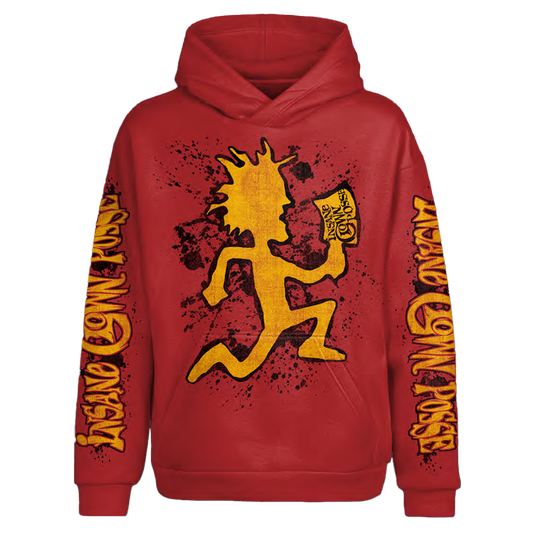 "Hatchetman Gold" Pullover Hoodie In Red