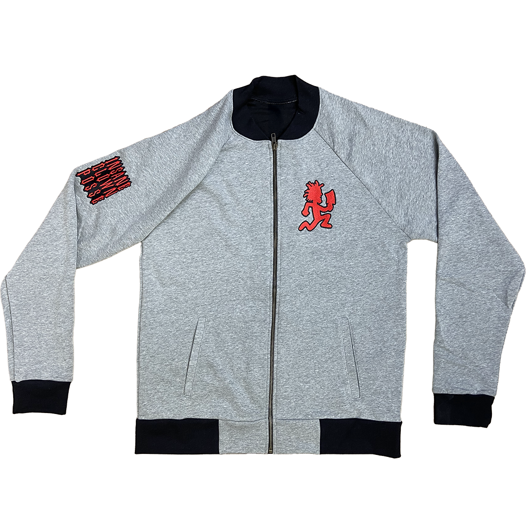 "Hatchetman Red" Embroidered Zip Fleece Bomber