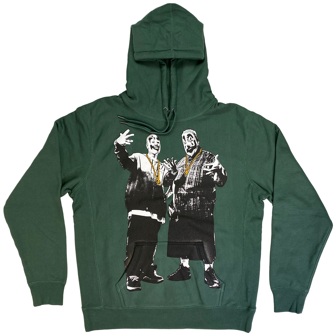 "Whadup" Pullover Hoodie In Green