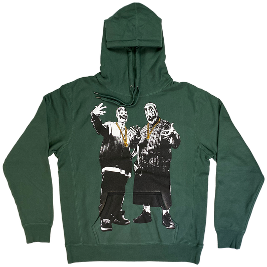 "Whadup" Pullover Hoodie In Green