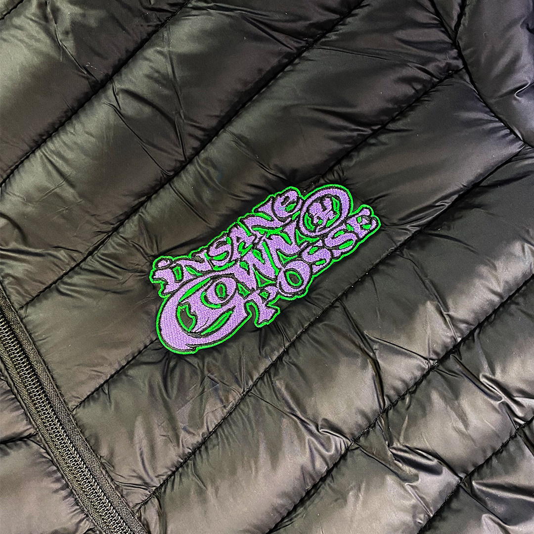 "Stack Logo" Embroidered Puffer Jacket