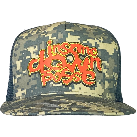 "Stack Logo" Flat Bill Snapback Hat In Digital Camo