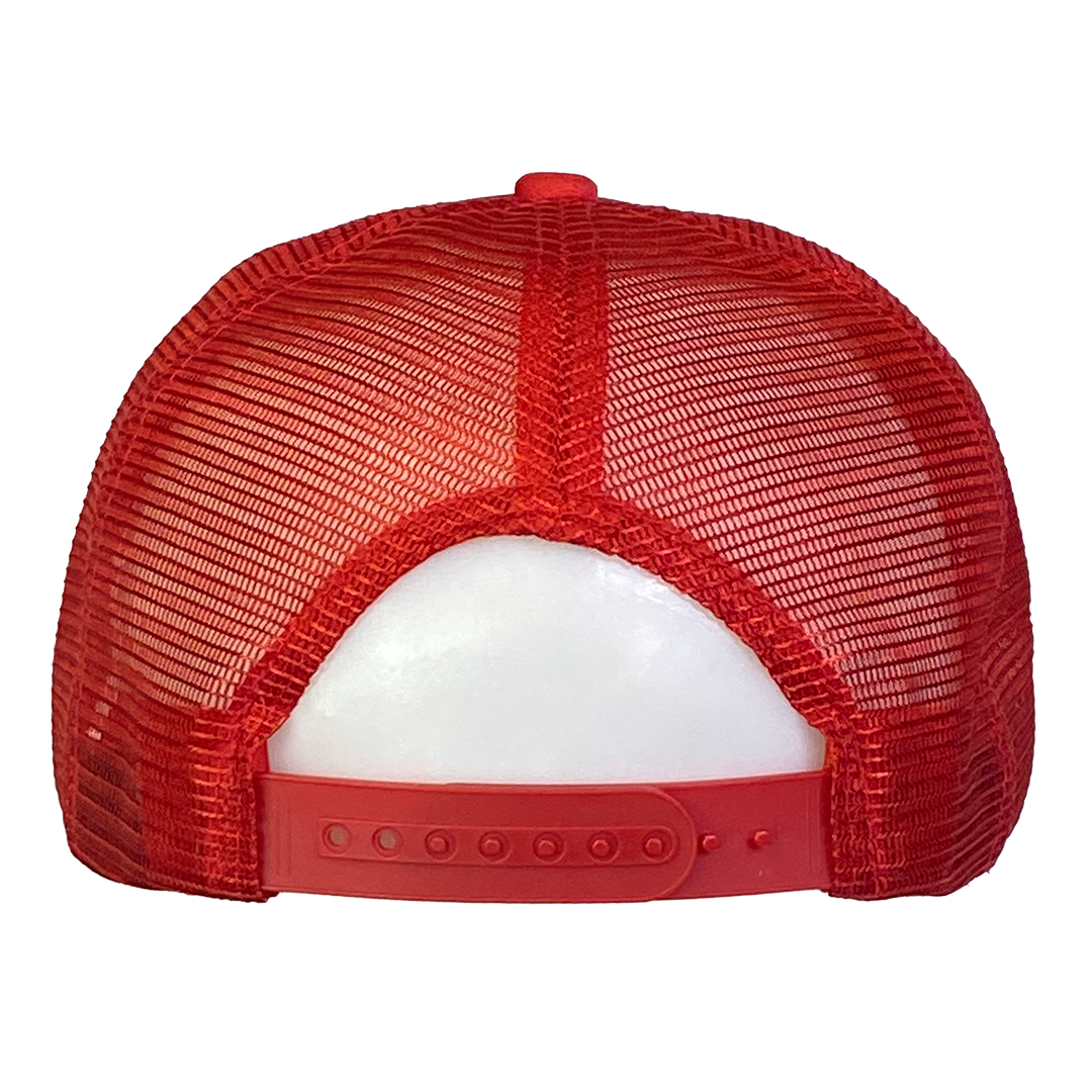 "Riddle Box" Trucker Hat In Red