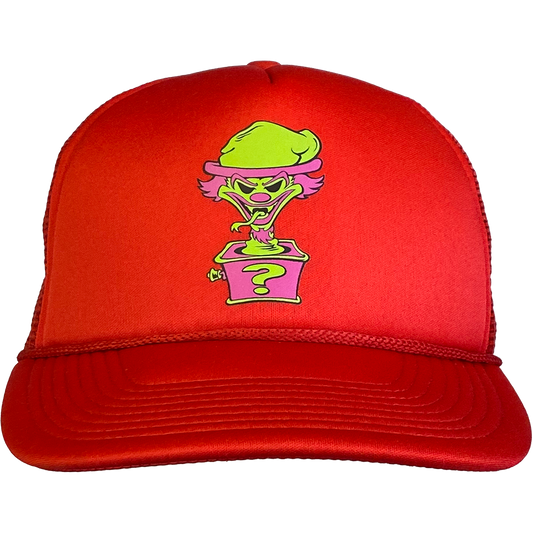 "Riddle Box" Trucker Hat In Red