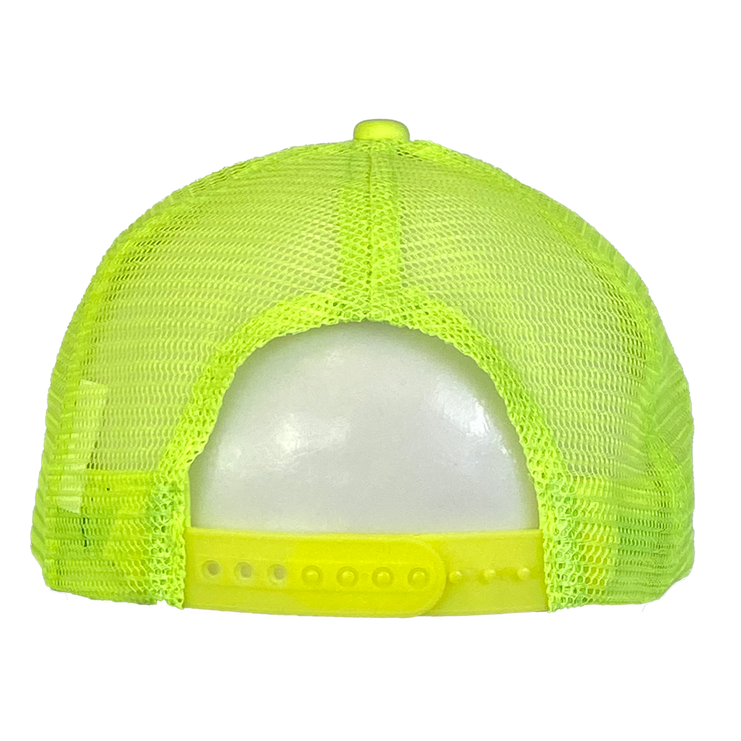 "Hatchetman" Trucker Hat In Neon Yellow