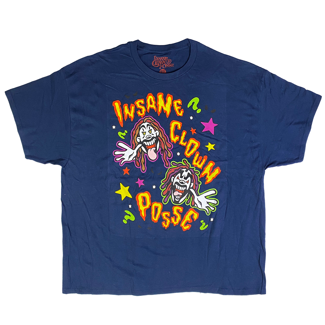 "Cartoon Clowns" T-Shirt In Navy