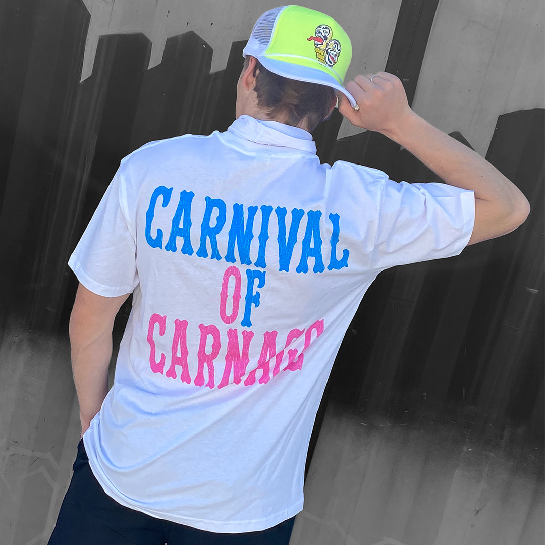 "Carnival Of Carnage Vintage" T-Shirt In White