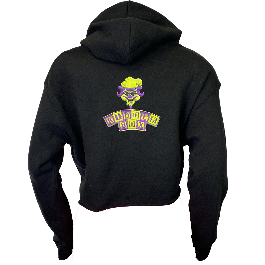 "Baby Riddle Box" Pullover Crop Hoodie