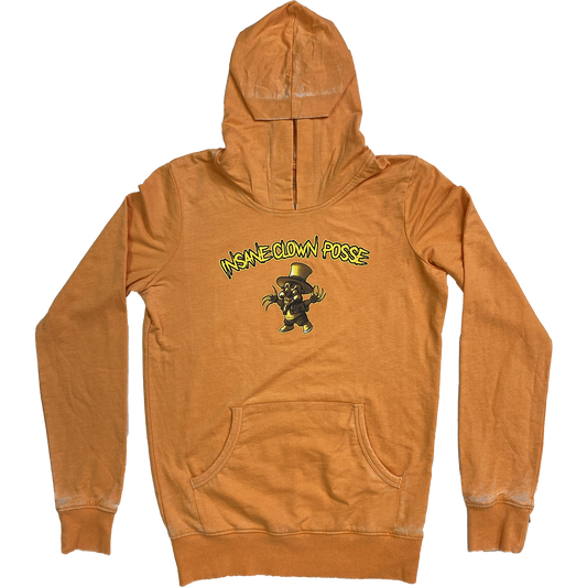 "Baby Ringmaster" Pullover Hoodie T-Shirt In Burnout Orange