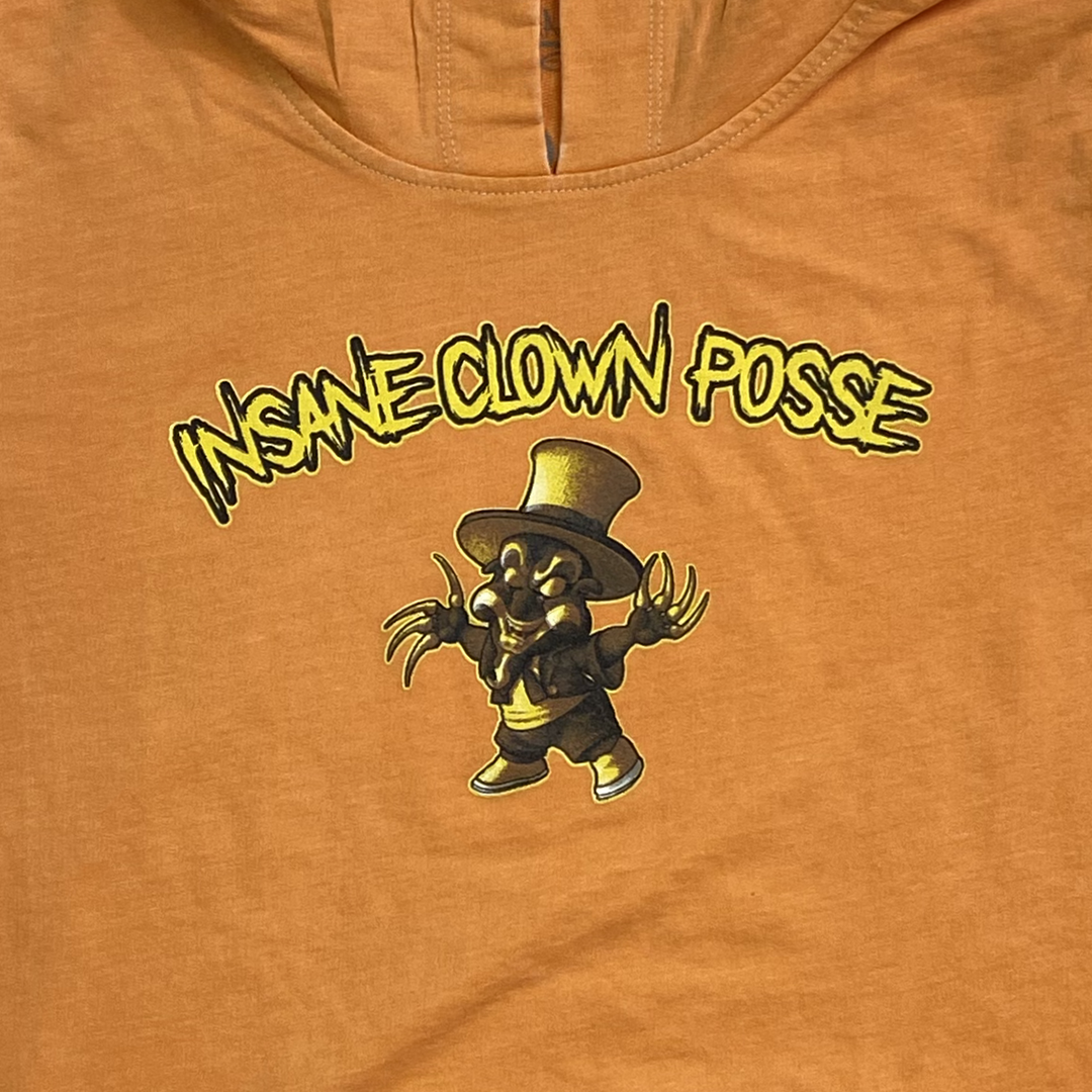 "Baby Ringmaster" Pullover Hoodie T-Shirt In Burnout Orange