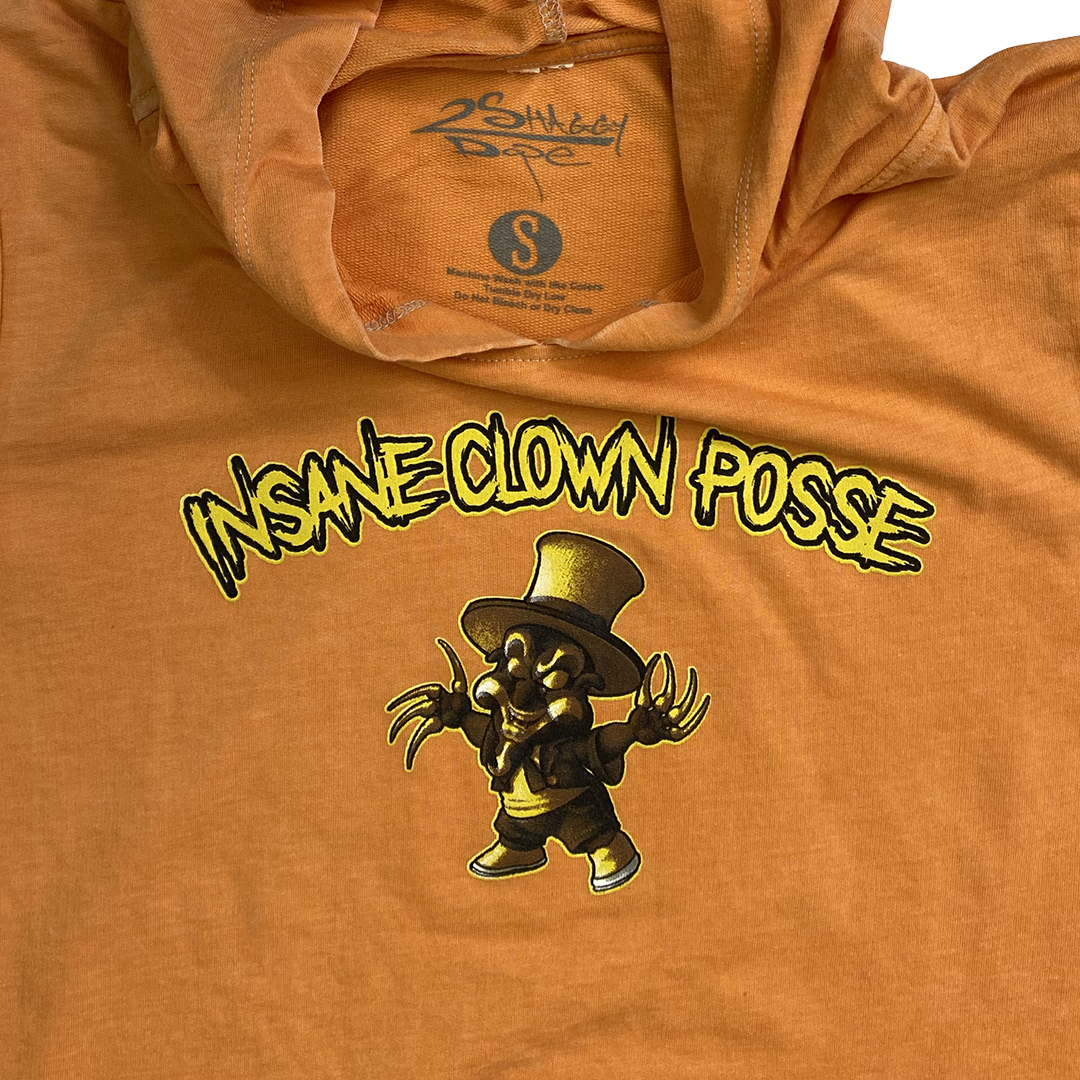"Baby Ringmaster" Pullover Hoodie T-Shirt In Burnout Orange