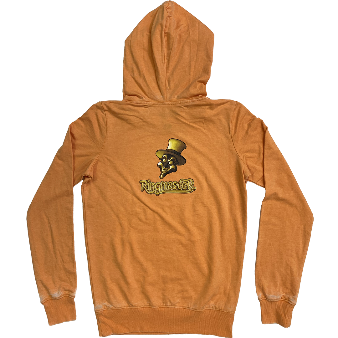 "Baby Ringmaster" Pullover Hoodie T-Shirt In Burnout Orange