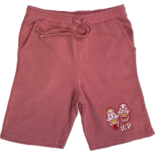 "BB Heads" Embroidered Shorts In Pink